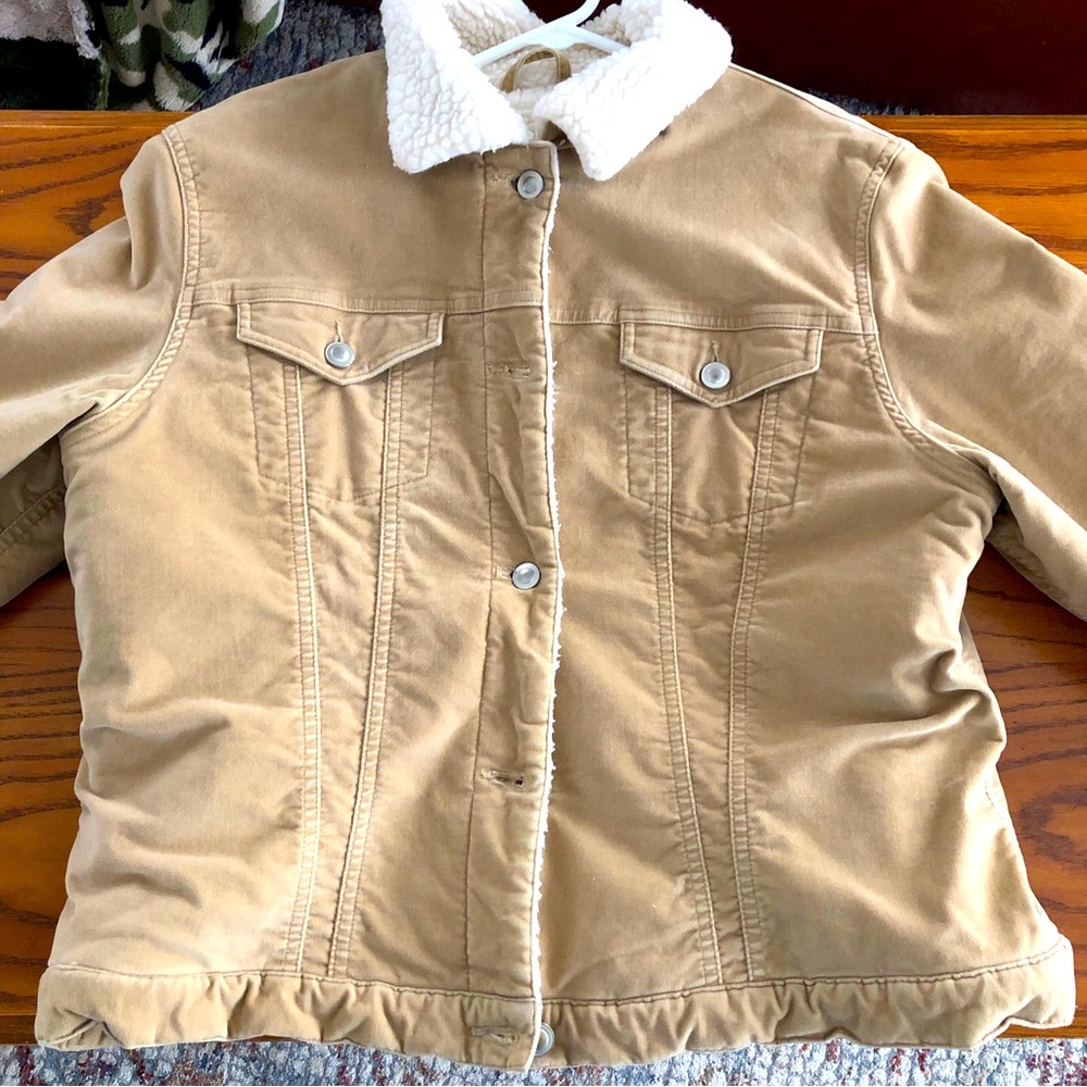 Eddie Bauer Sherpa lined jacket coat XL